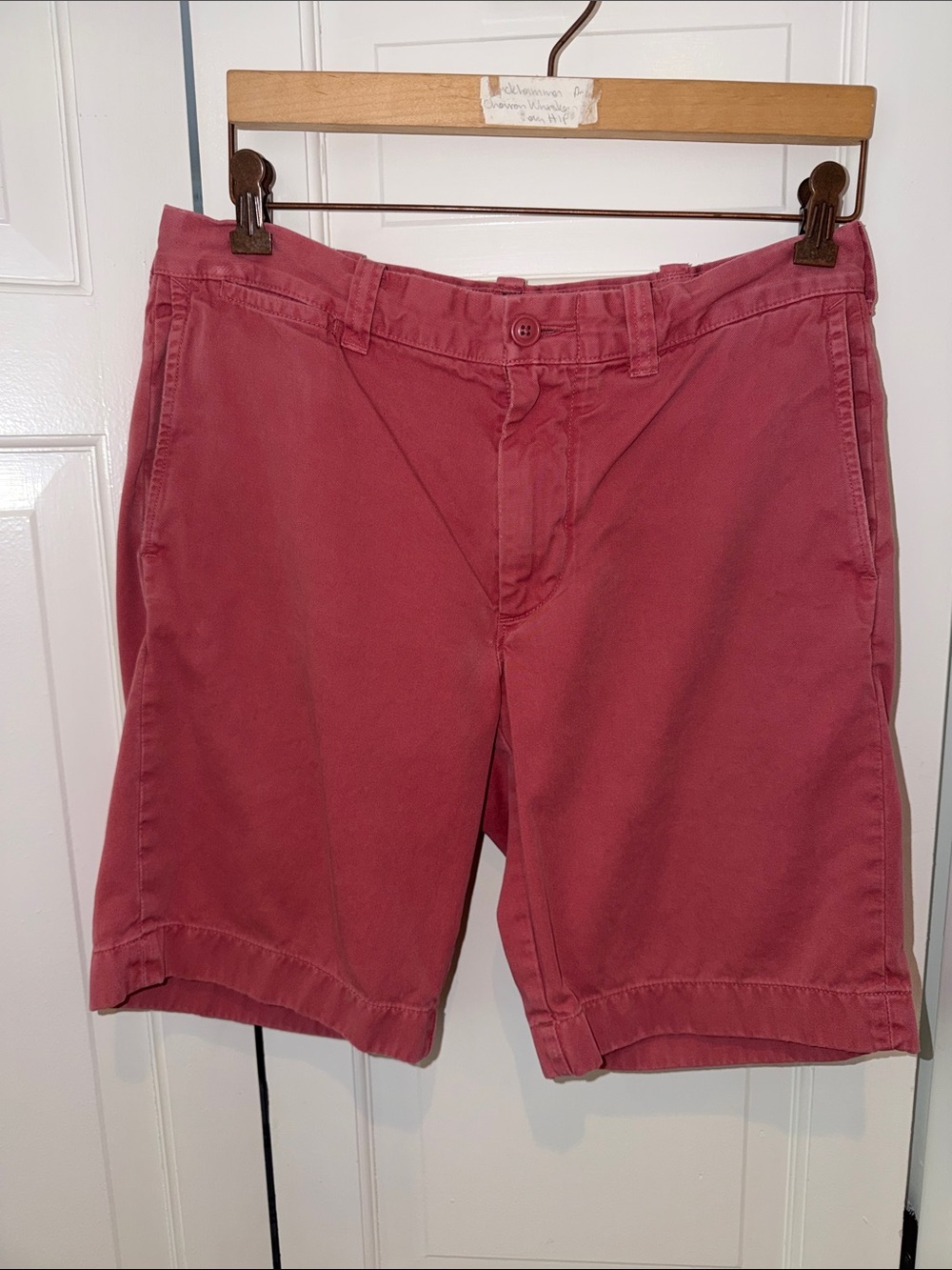 J. Crew Men's Rose Red Flat Front Chino Shorts